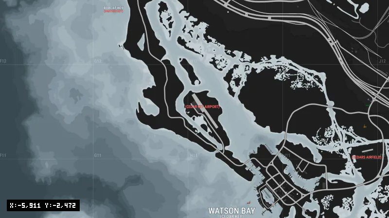 Cedar Key Airport [X: -5911, Y: -2472]