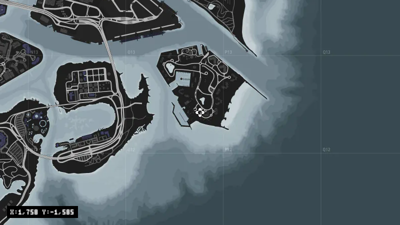 QV46+P5F Fisher Island [X: 1758, Y: -1585]